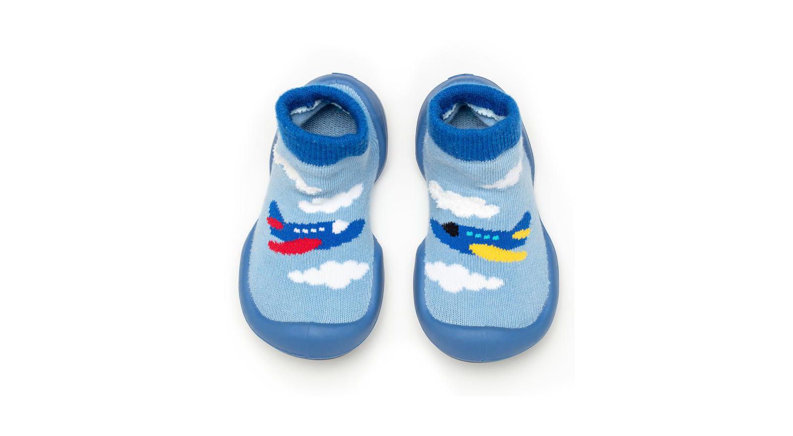 Детские носочки-обувь Komuello Infant Boy First Walk Aeroplane
