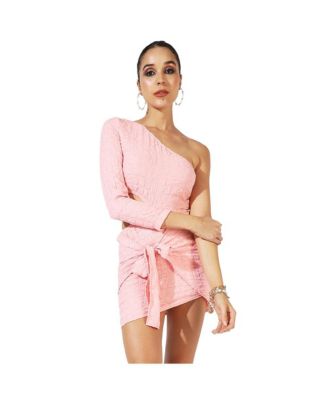 Женское платье Campus Sutra Pink Solid Cutout
