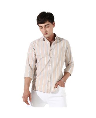 Мужская рубашка Campus Sutra Beige Striped