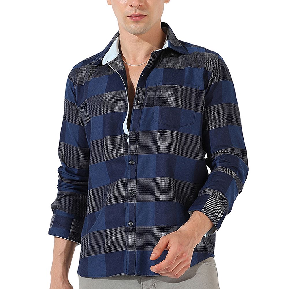 Cahoot Men's Men Full Sleeve Checkered Casual Shirt