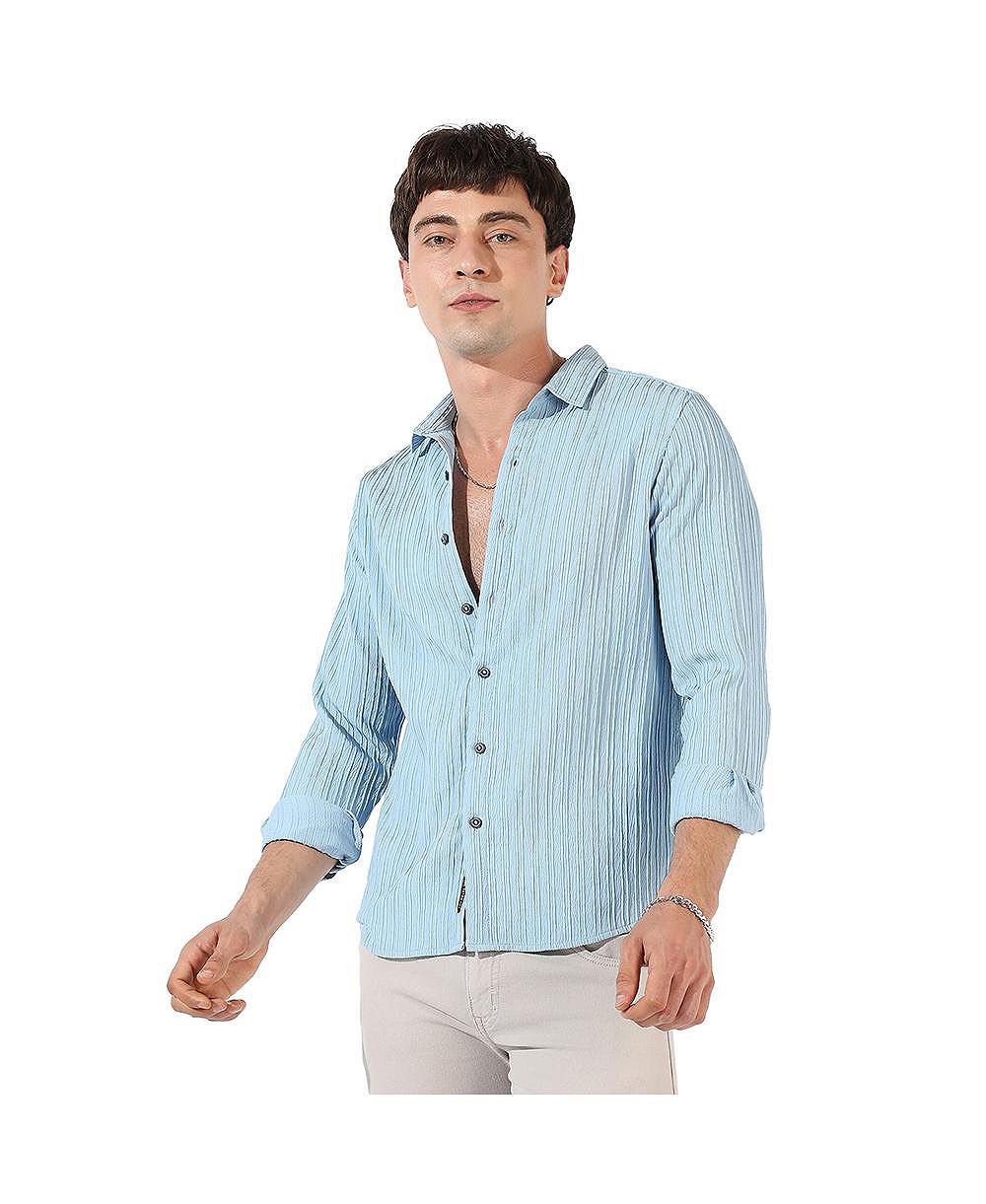 Cahoot Men's Textured Casual Shirt