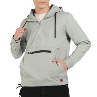 Мужская утилитарная куртка Campus Sutra Sage Green Half-Zip