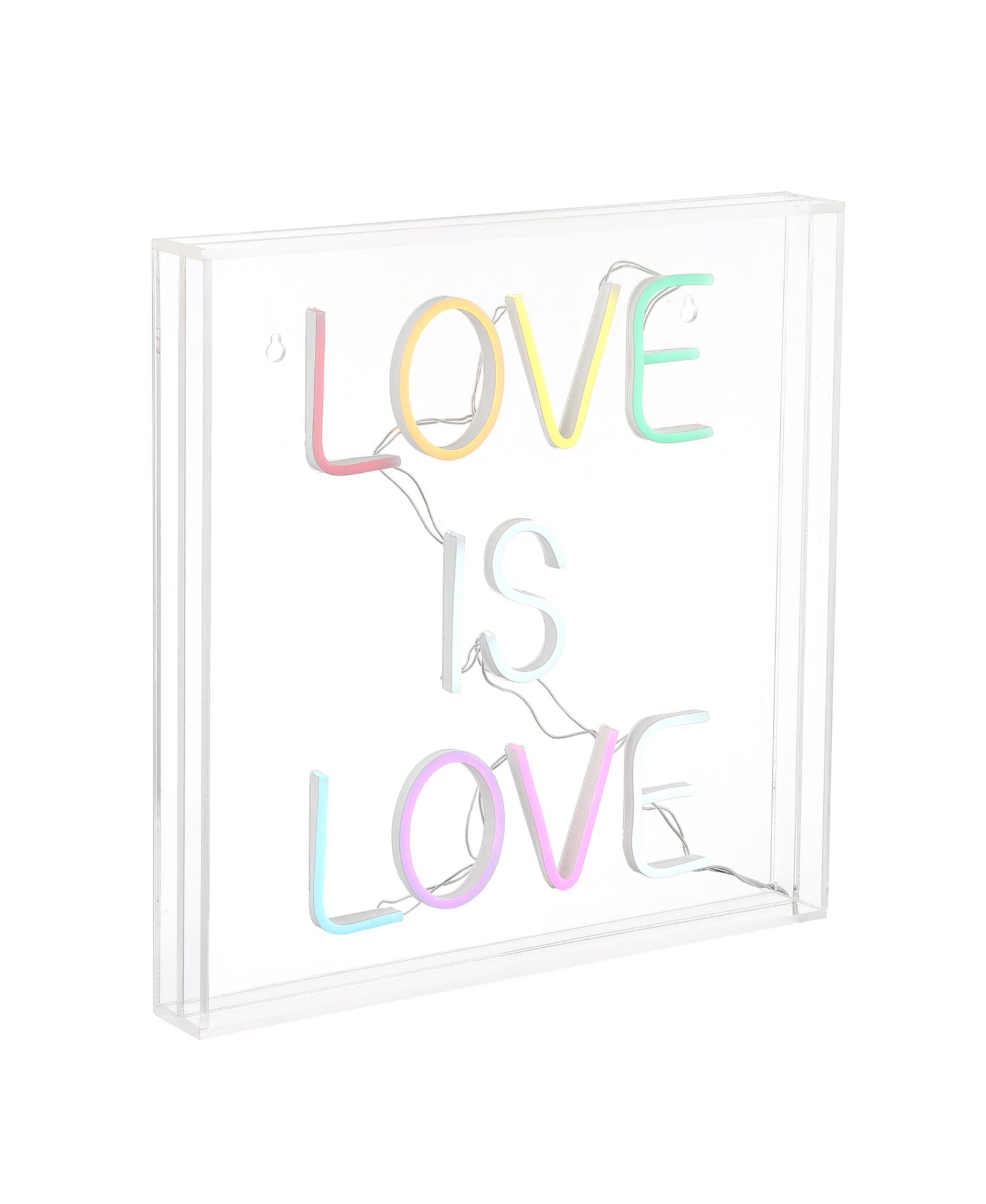 Современный акриловый неоновый светильник Love Is Love Square с USB и LED