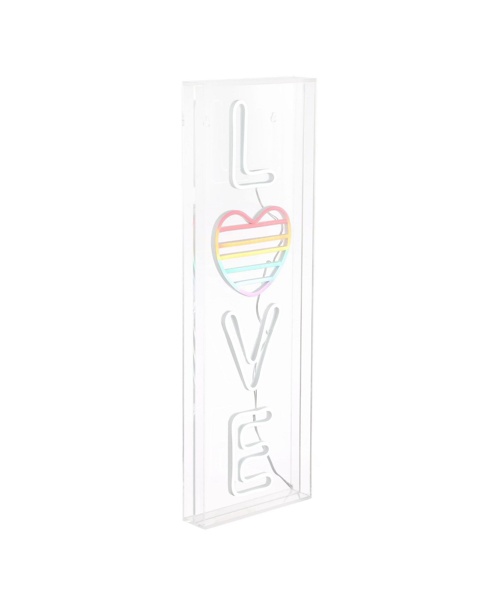 Неоновая светодиодная лампа Jonathan Y Love Contemporary Glam Acrylic Box USB Operated LED Neon Light