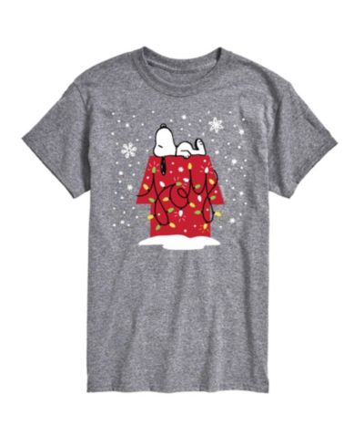 AIRWAVES Men's Snoopy Holiday Dog House Short Sleeve T-shirt