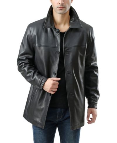 Мужское пальто BGSD Samuel Leather Car Coat - Tall