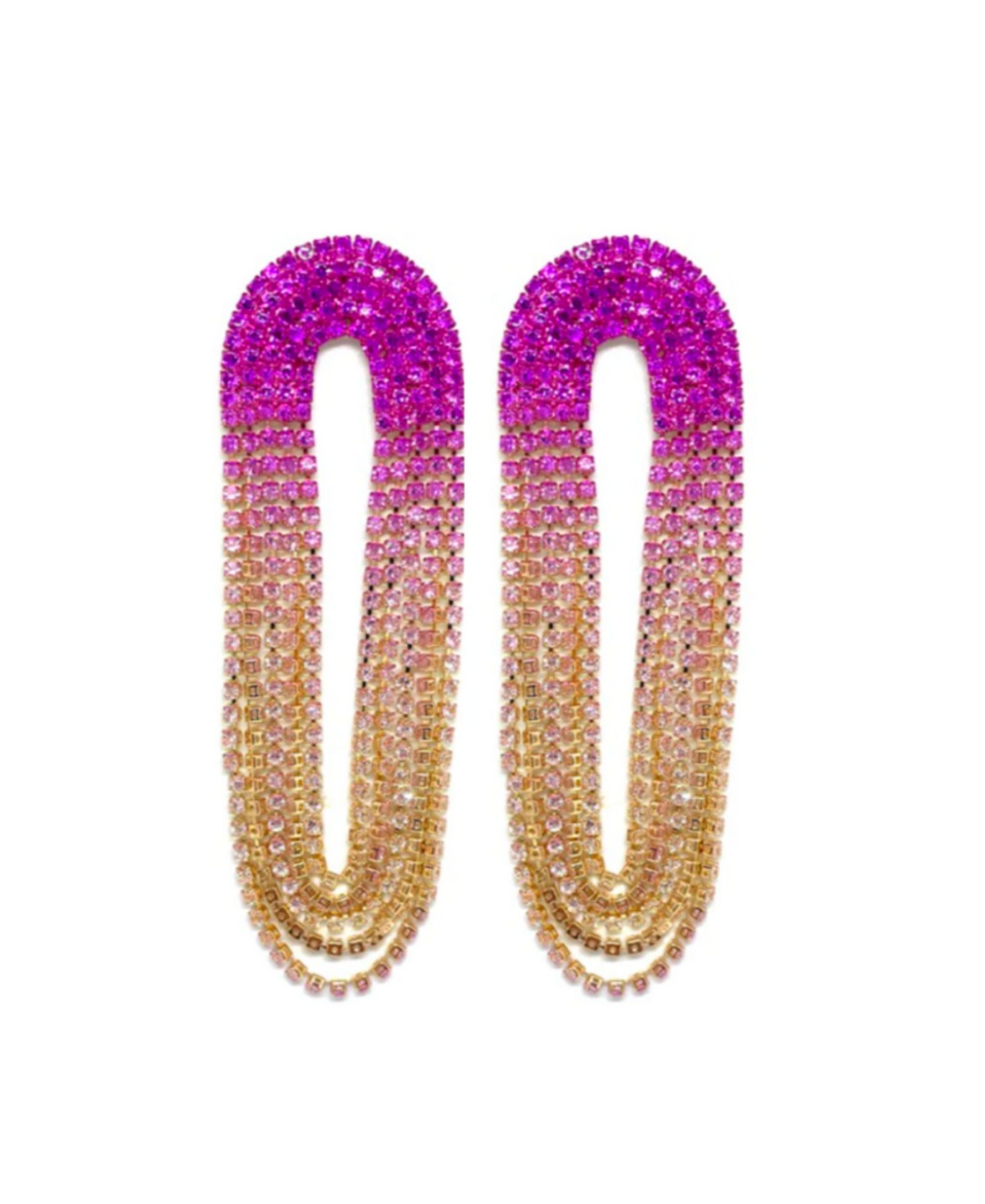 Серьги-кольца Accessory Concierge ярко-розовый градиент