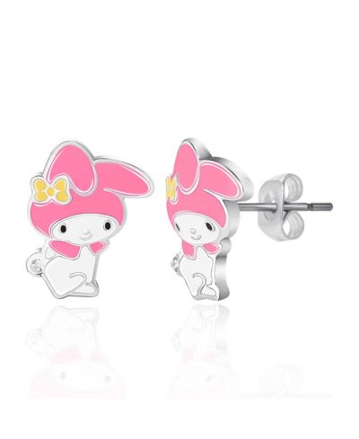 Серьги-гвоздики Sanrio Hello Kitty My Melody с эмалью и кристаллами