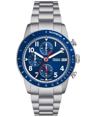 Fossil Мужские хронограф часы Sport Tourer из нержавеющей стали 42mm