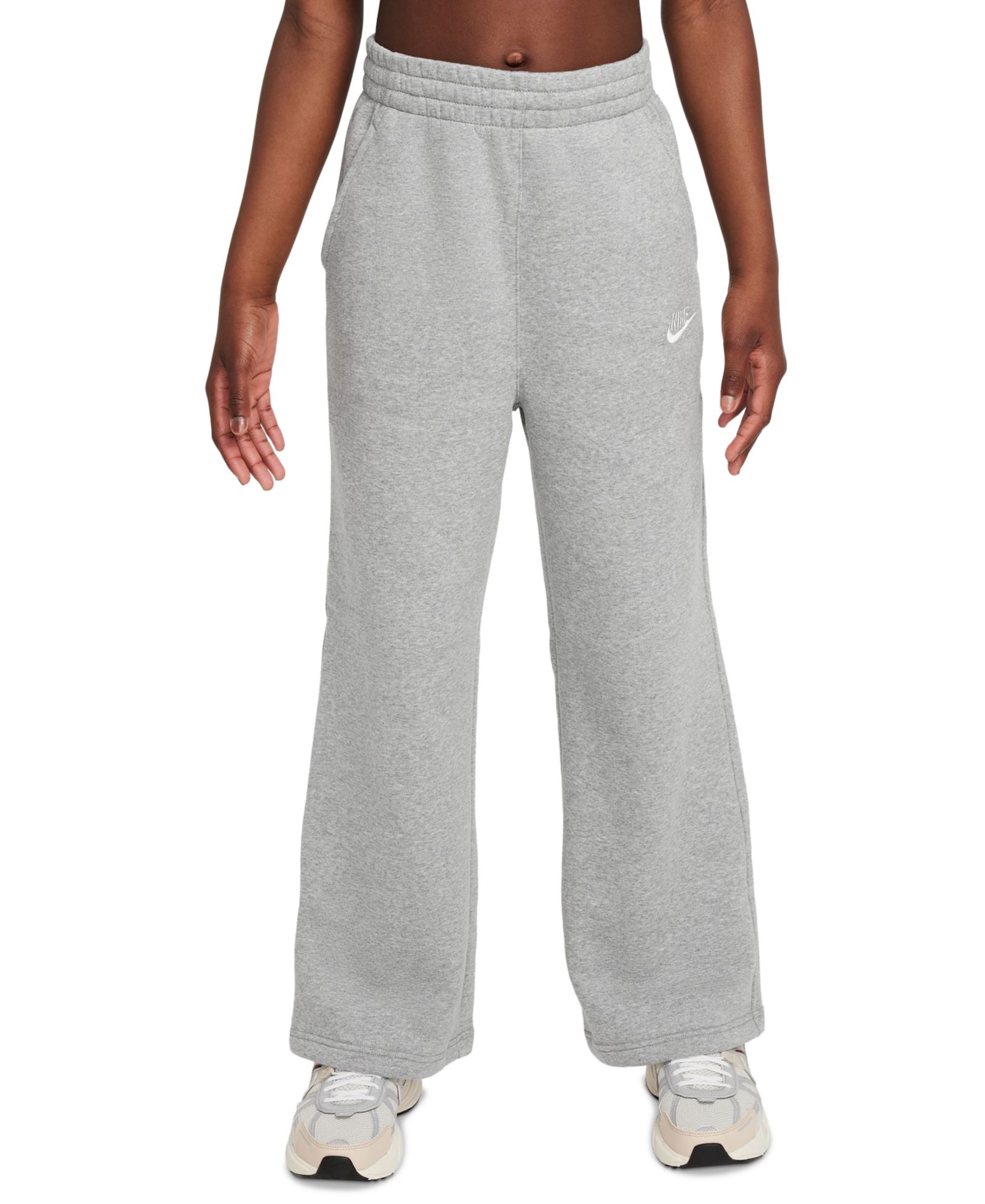 Nike Girls' 7-16 Sportswear Club Fleece Wide-Leg Sweatpants