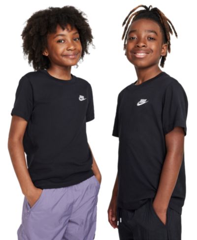 Nike Boys' and Girls' 6-20 Sportswear Embroidered Logo Graphic T-Shirt