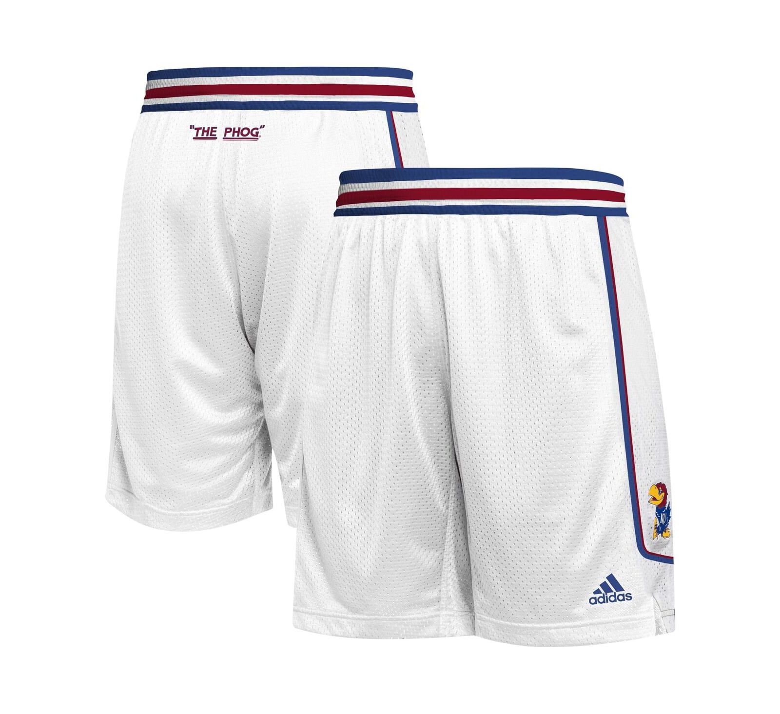 Men's adidas White Kansas Jayhawks Swingman Replica Basketball Shorts