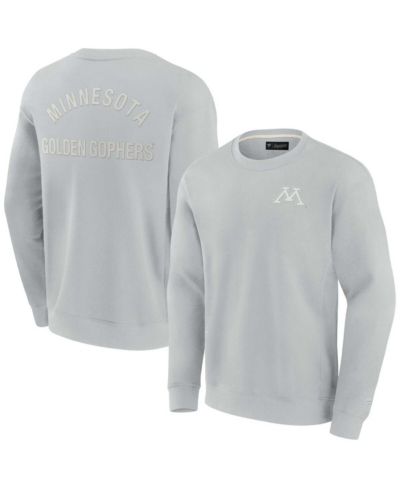 Мужской и женский свитшот Fanatics Signature Minnesota Golden Gophers, серый, мягкий пуловер