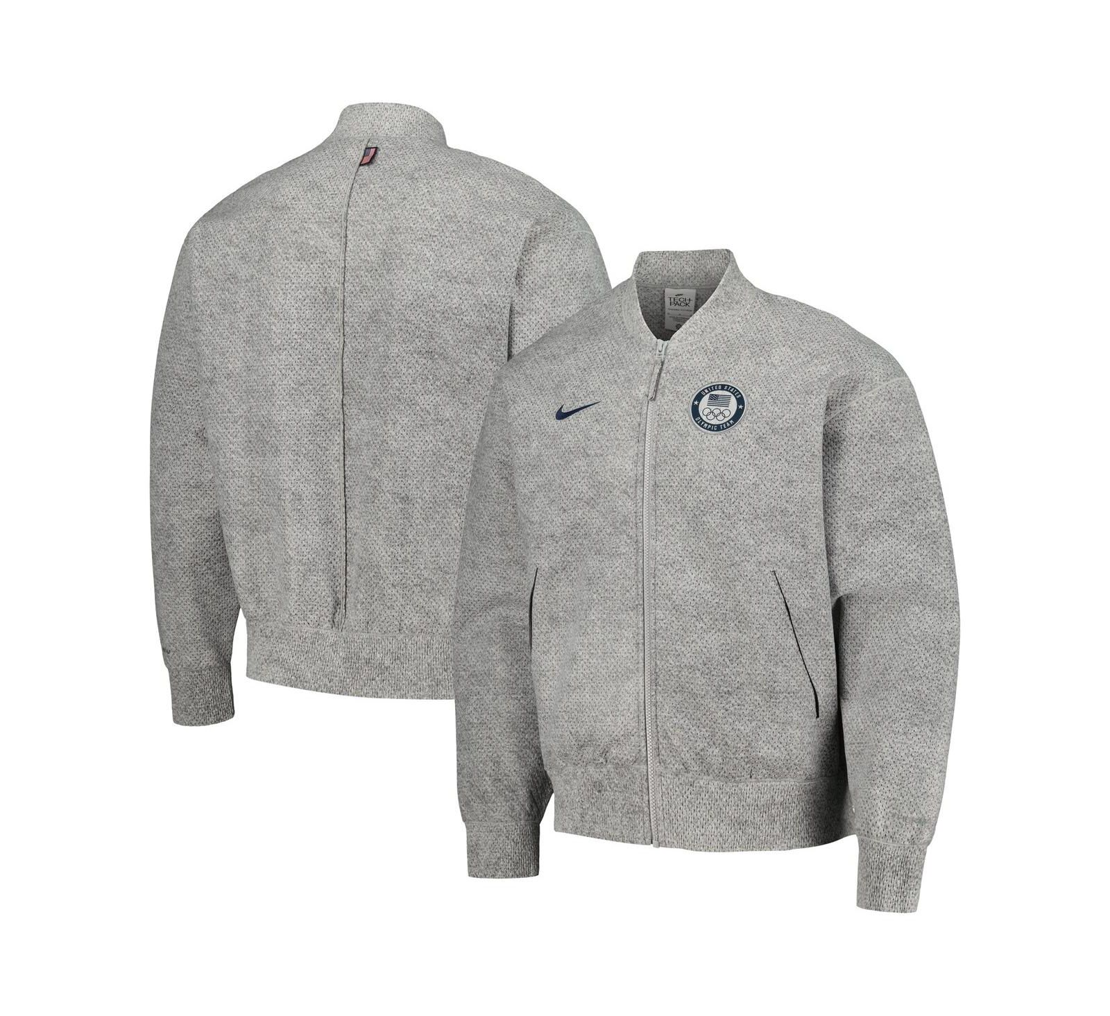 Men's Nike Gray Team USA 2024 Summer Olympics Media Day Look Full-Zip Jacket