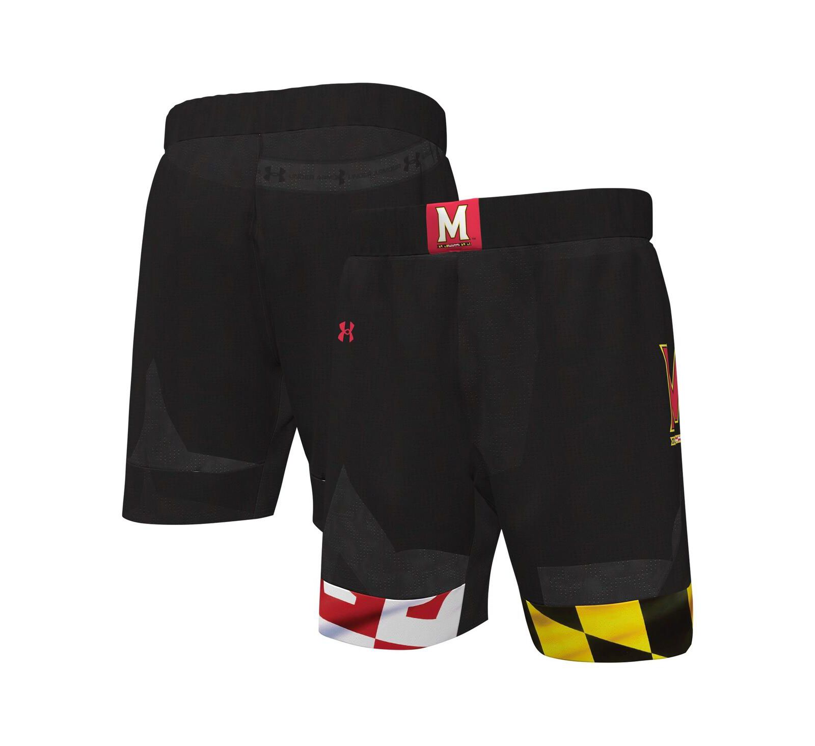 Men's Under Armour Black Maryland Terrapins Replica Basketball Shorts