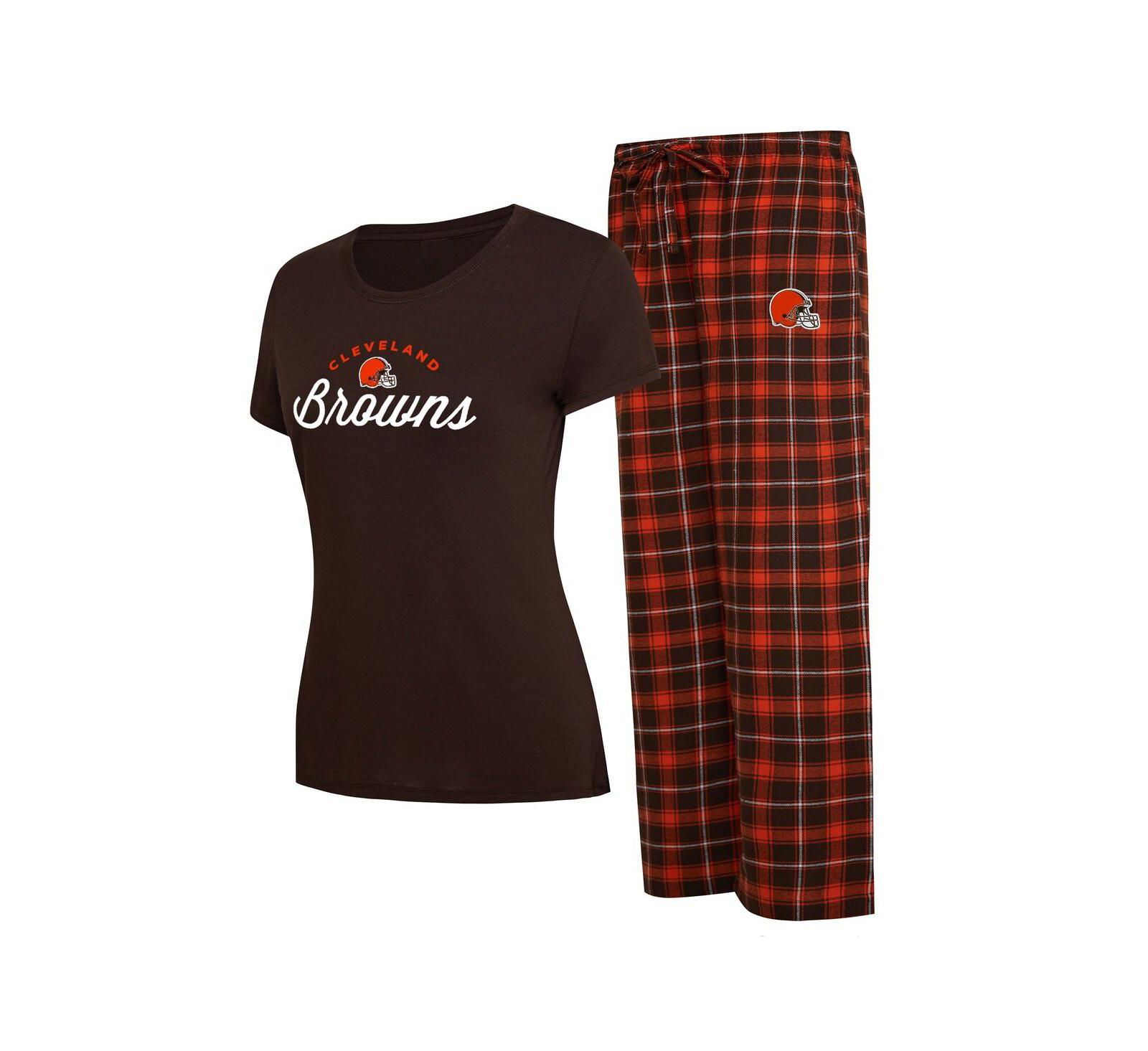 Комплект для сна Concepts Sport Cleveland Browns Arctic T-shirt и Flannel Pants Женский