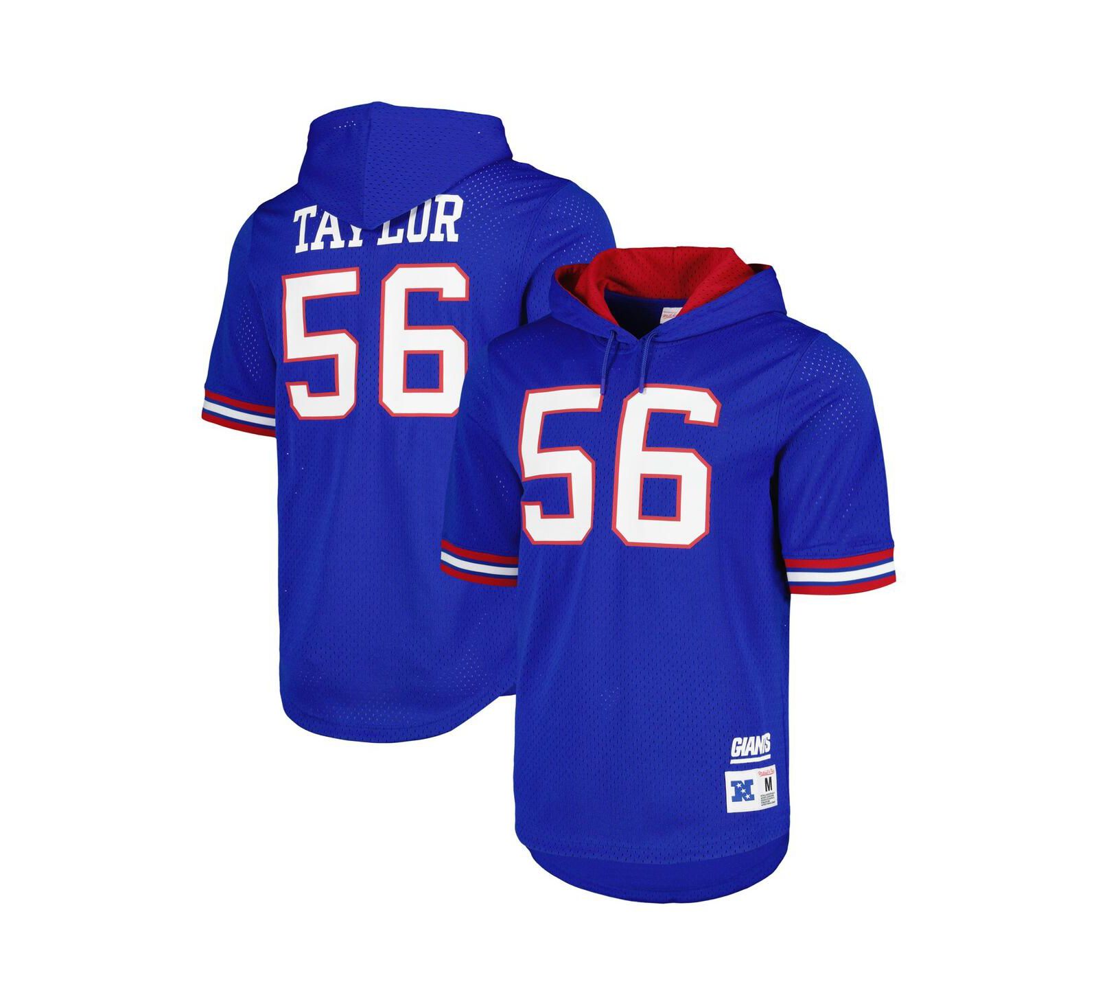 Мужское худи Mitchell & Ness Lawrence Taylor Royal New York Giants Mesh
