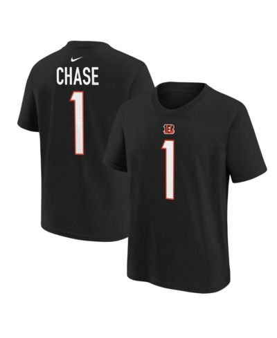 Детская футболка Nike Ja'Marr Chase Black Cincinnati Bengals Player Name and Number