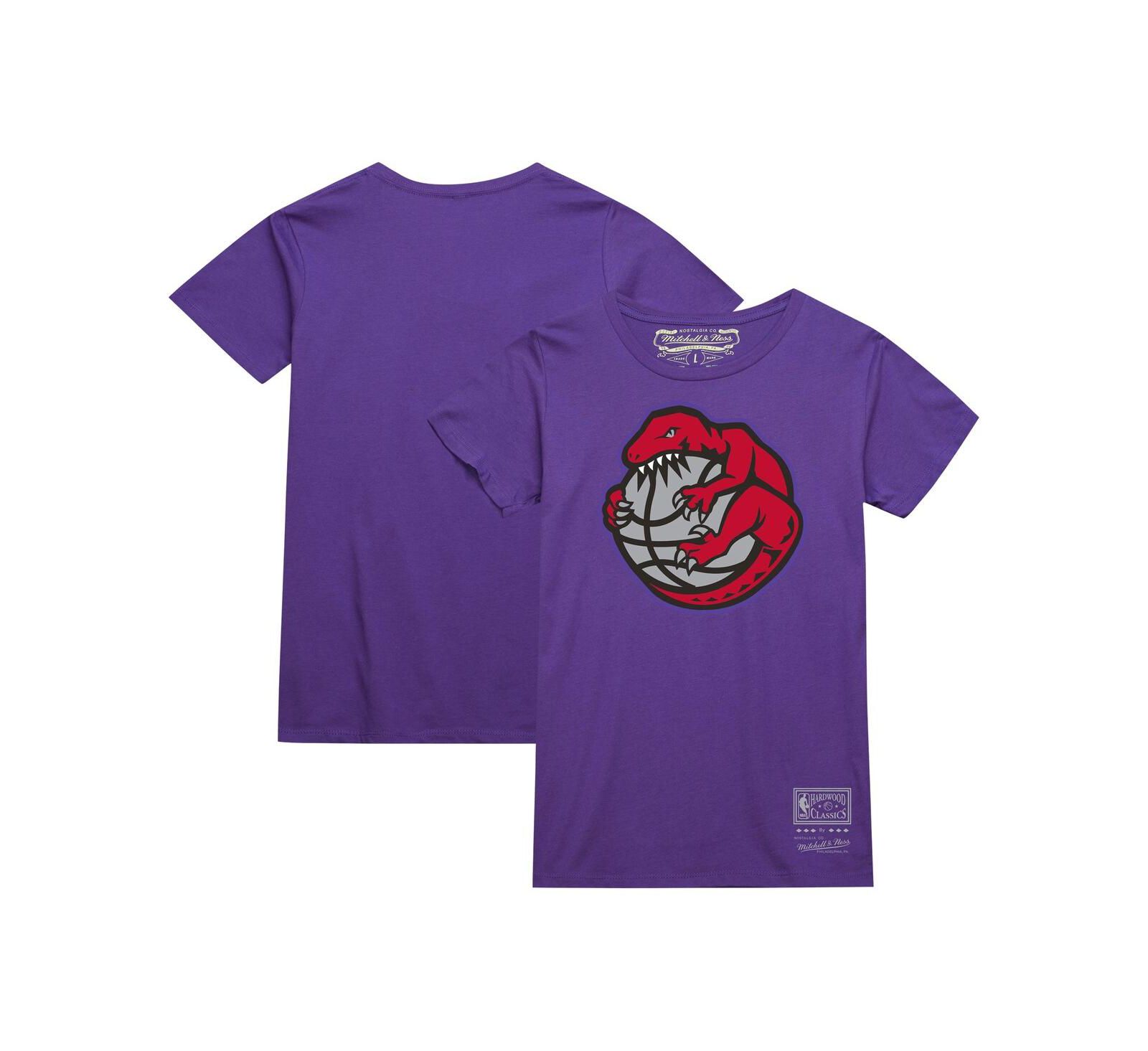 Мужская и женская футболка Mitchell & Ness Toronto Raptors Hardwood Classics MVP Throwback Logo