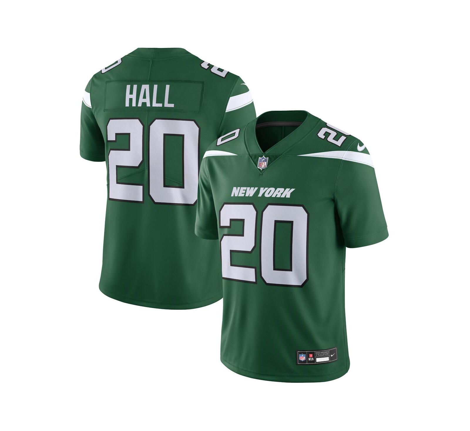 Мужская джерси Nike Breece Hall New York Jets Vapor Untouchable Limited, цвет Gotham Green