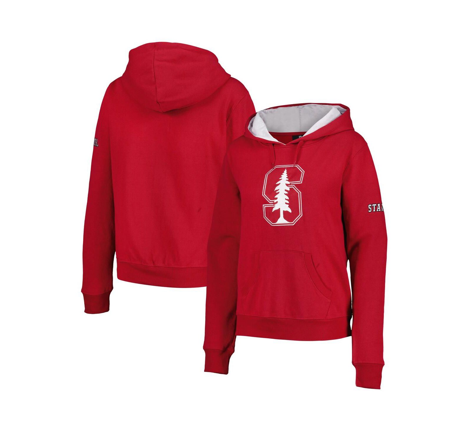 Women's Cardinal Stanford Cardinal Team Big Logo Pullover Hoodie