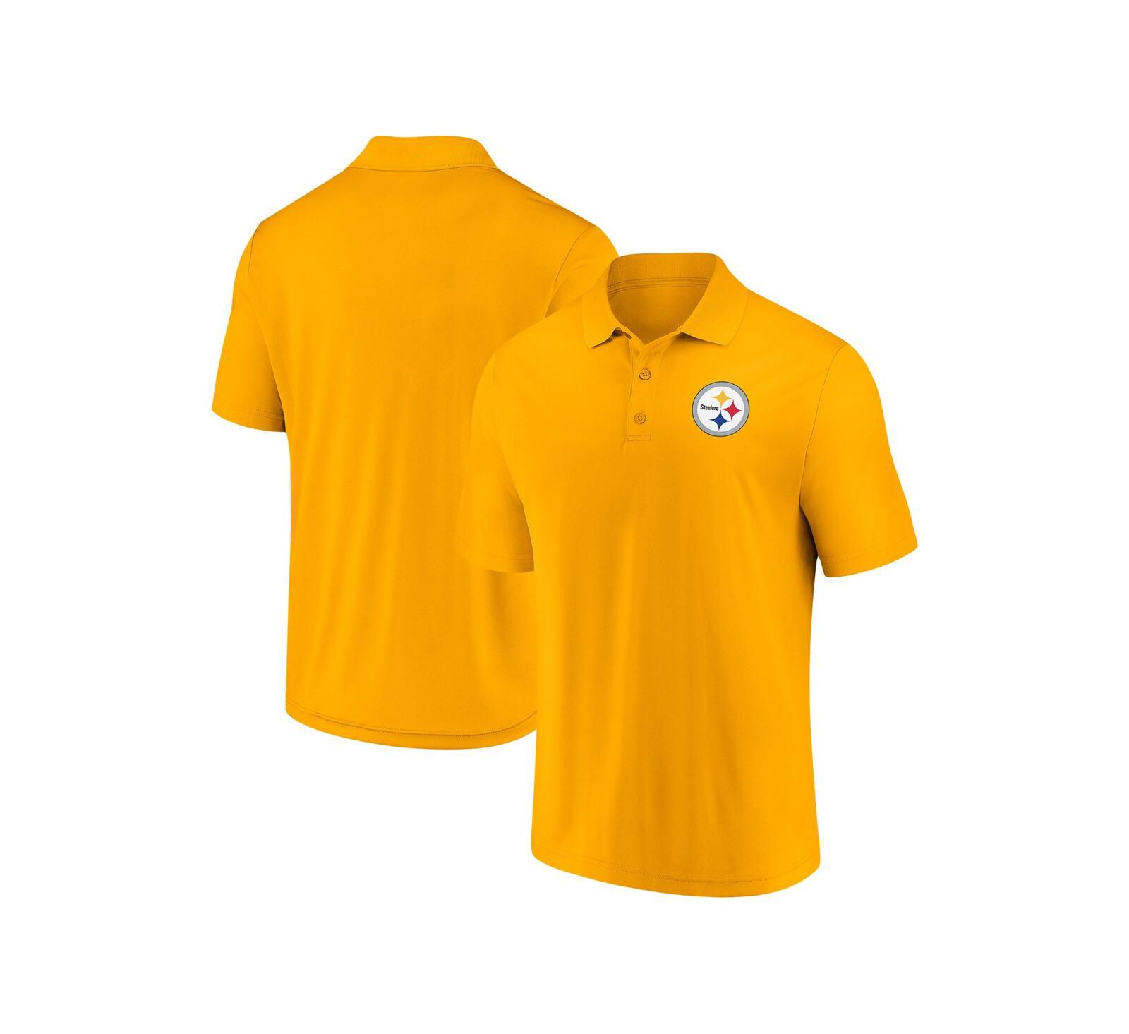 Men's Fanatics Gold Pittsburgh Steelers Component Polo Shirt