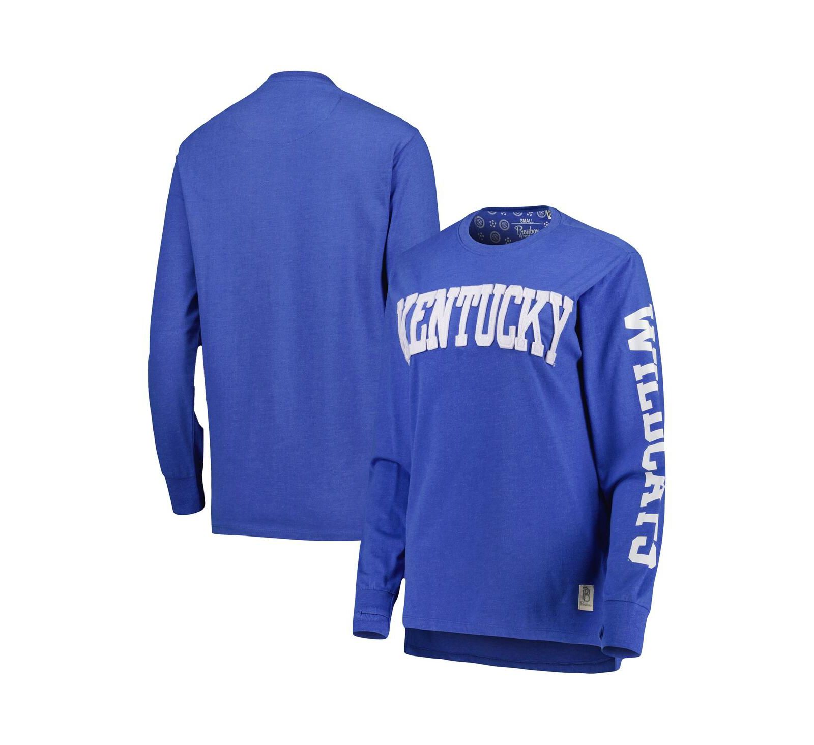 Women's Pressbox Royal Kentucky Wildcats Two-Hit Canyon Long Sleeve T-shirt