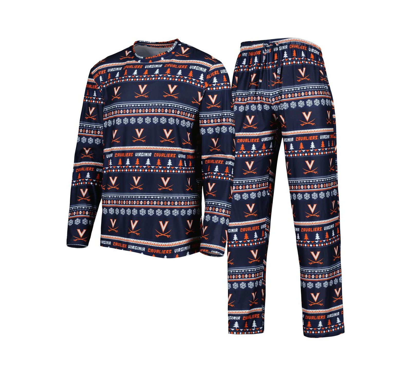 Мужской комплект для сна Concepts Sport Navy Virginia Cavaliers: футболка с длинным рукавом и брюки