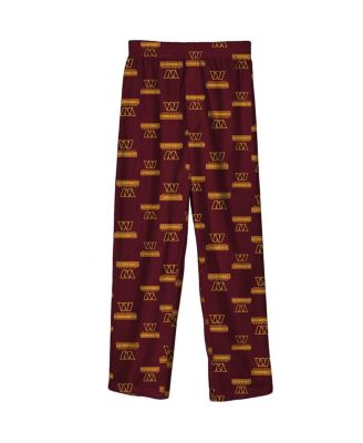 Детские брюки Burgundy Washington Commanders Team-Colored Printed Pajama Pants