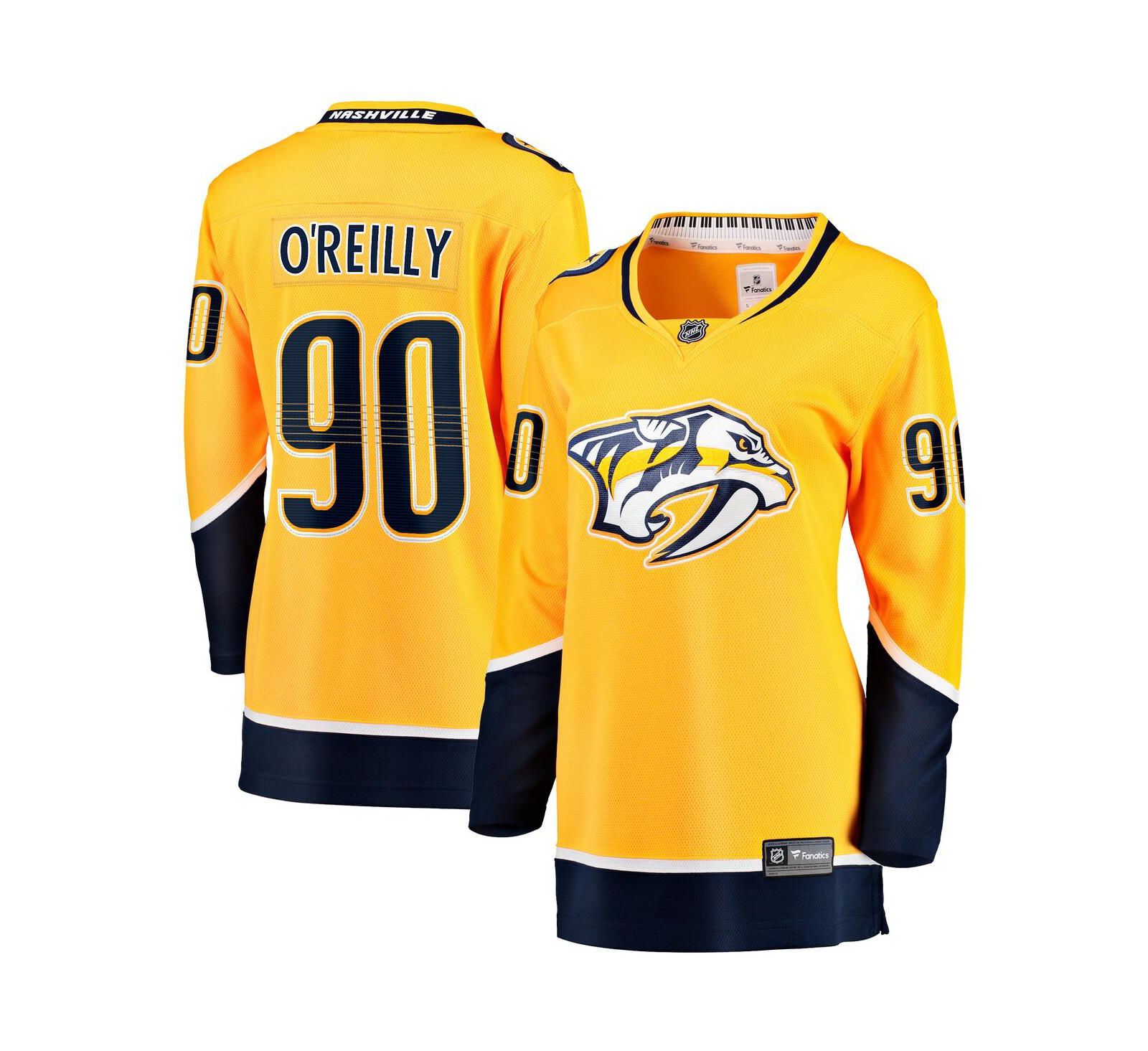 Женский Fanatics Ryan O'Reilly Gold Nashville Predators Home Premier Breakaway Player Jersey