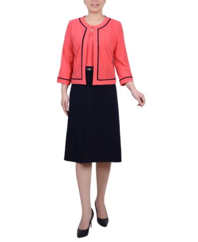 Женский комплект из платья NY Collection 3/4 Sleeve Dress, 2 Piece Set