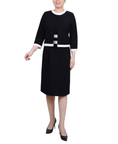 Женский комплект из 2 предметов NY Collection Elbow Sleeve Colorblocked Dress