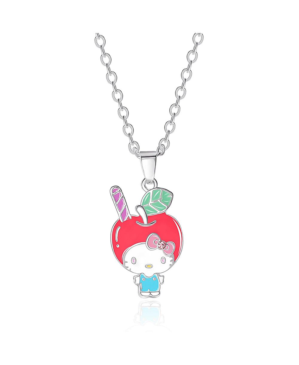 Hello Kitty Sanrio Эмалевая подвеска-кулон 3D Apple Crystal Cafe