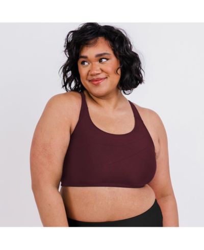 Calypsa Спортивный купальник с открытой спиной и съемными чашечками, Plus Size