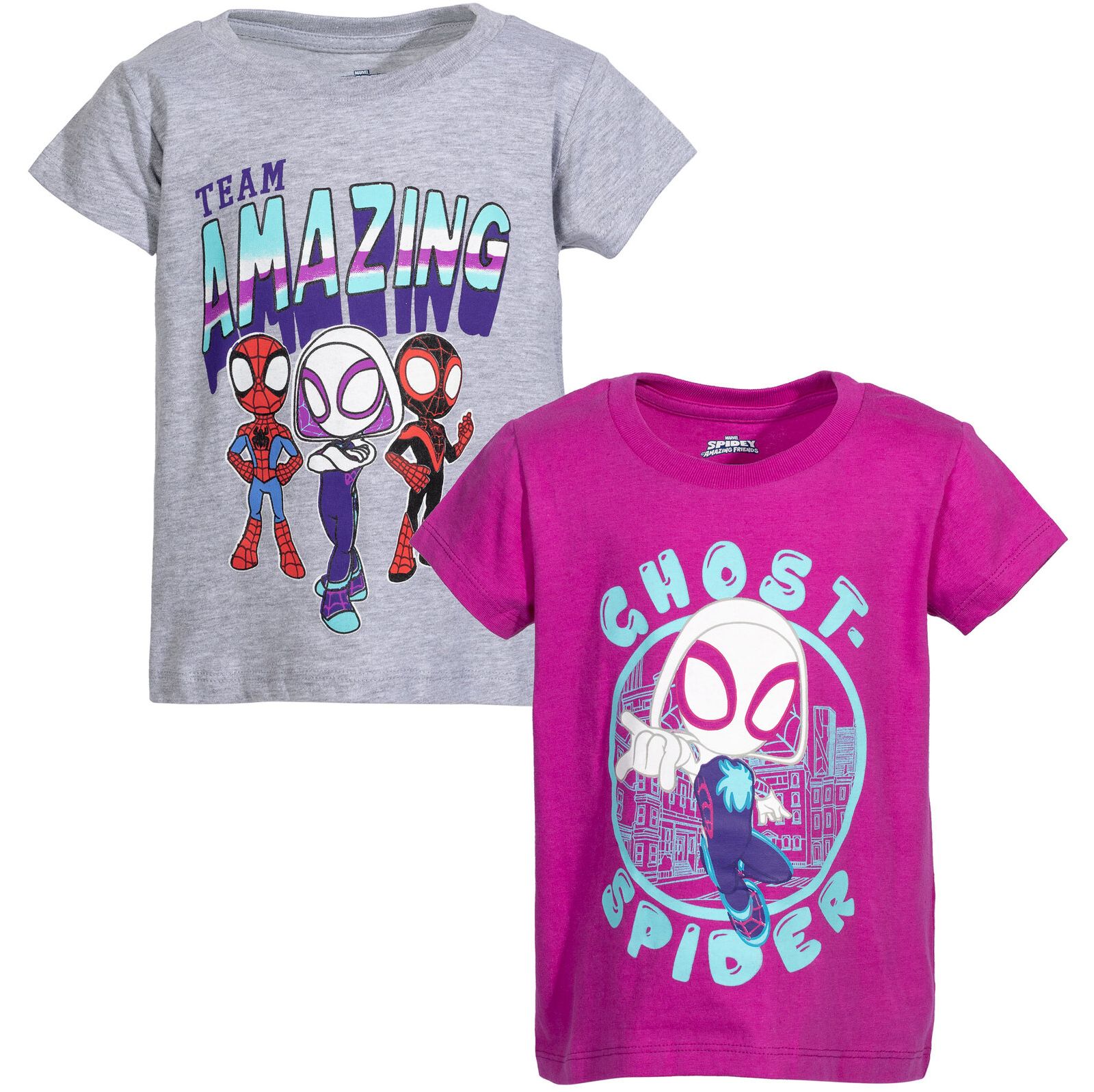 Spidey and His Amazing Friends Toddler Girls Marvel 2 Pack T-Shirts