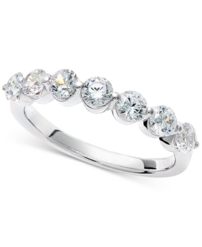 Diamond Seven Stone Band (1 ct. t.w.) in 14k White or Yellow Gold