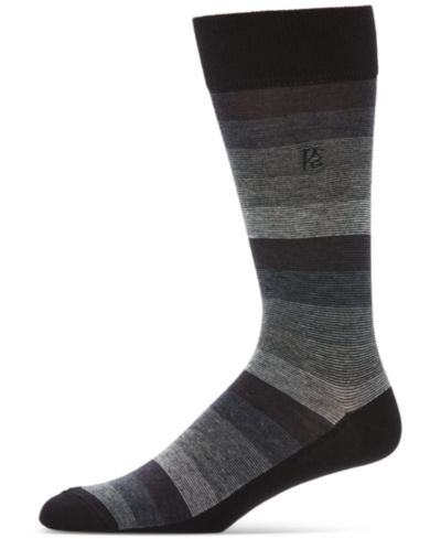 Perry Ellis Portfolio Men's Ombré Stripe Dress Socks