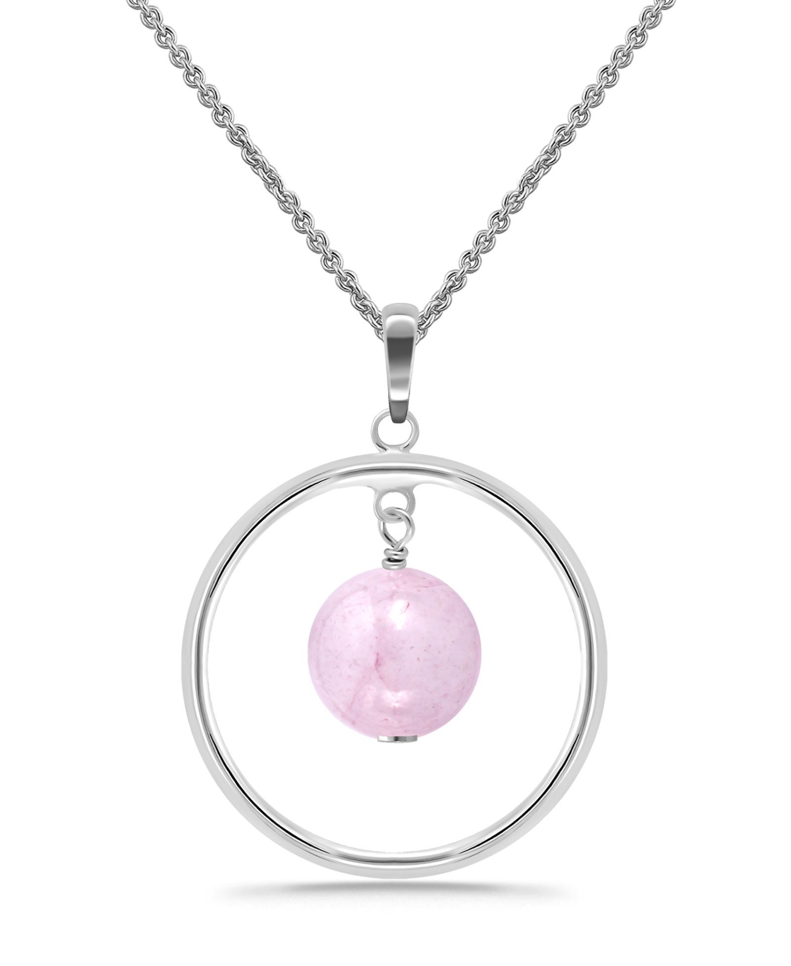 Macy's ожерелье-подвеска Silver Plated Multi Genuine Stone Circle