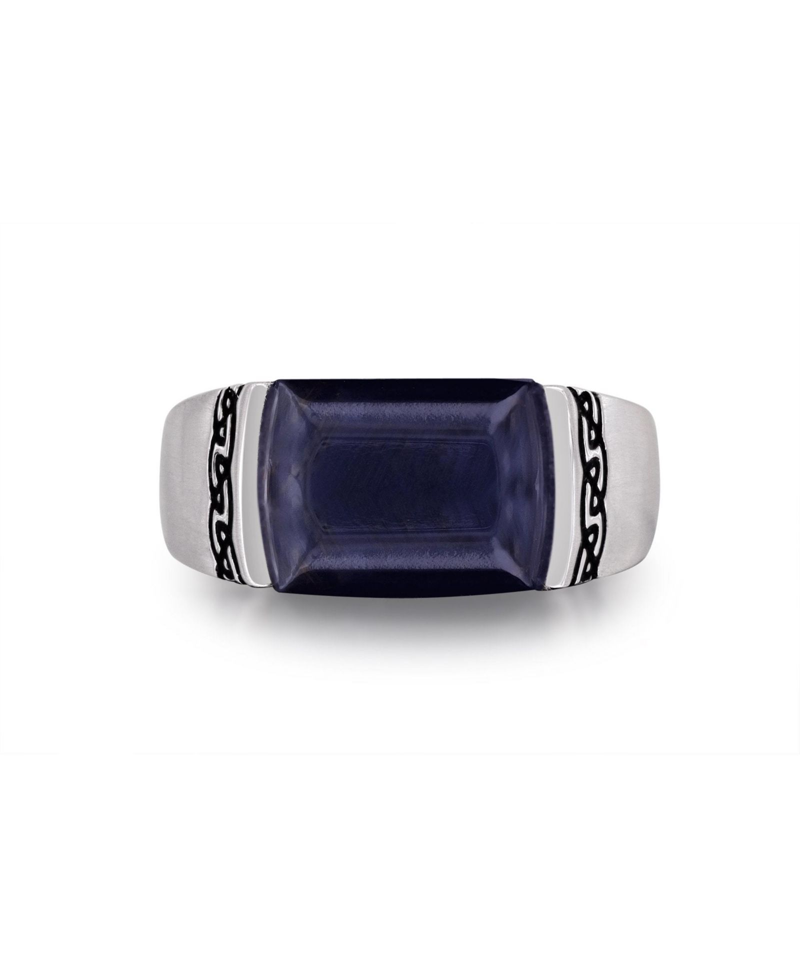 LuvMyJewelry Pietersite Celtic Signet Ring Sterling Silver