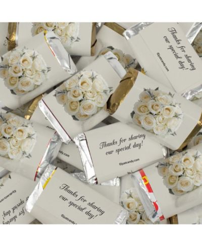Just Candy Floral Wedding Candy Party Favors Hershey's Miniatures Chocolate, 152 Pieces