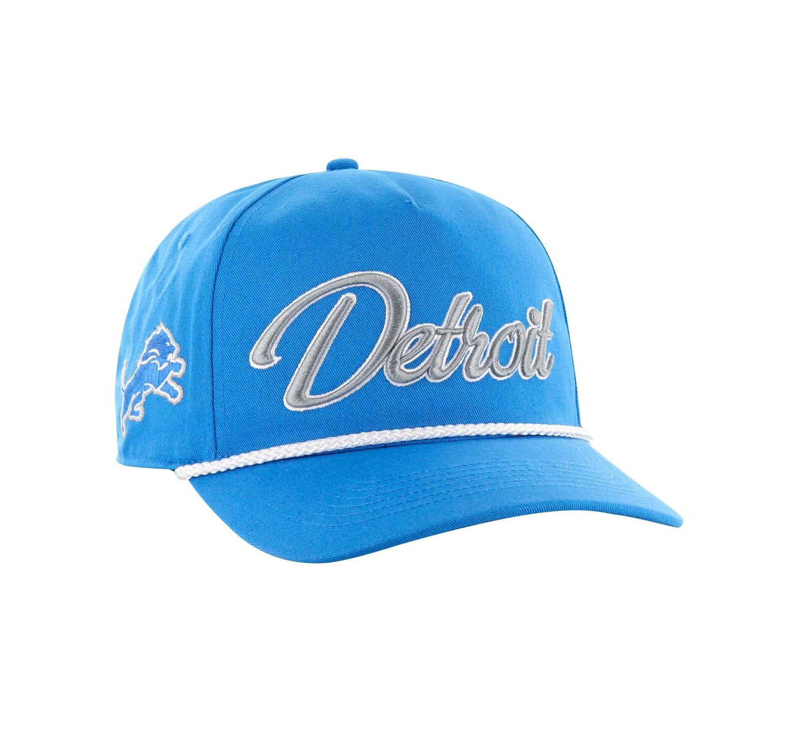 '47 Brand Men's Blue Detroit Lions Overhand Hitch Adjustable Hat