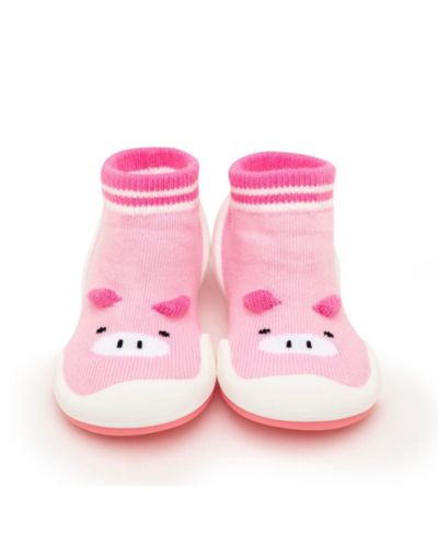 Komuello Детские носочки-ботиночки для первого шага Piglet Pink