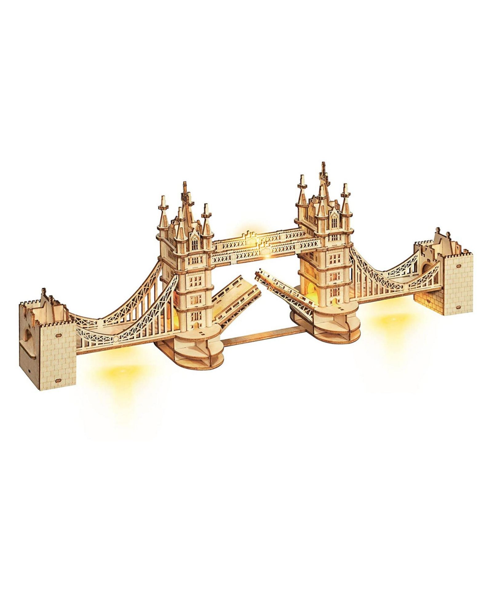 3D деревянный пазл Flash Popup DIY с LED Lights - Tower Bridge - 113pcs