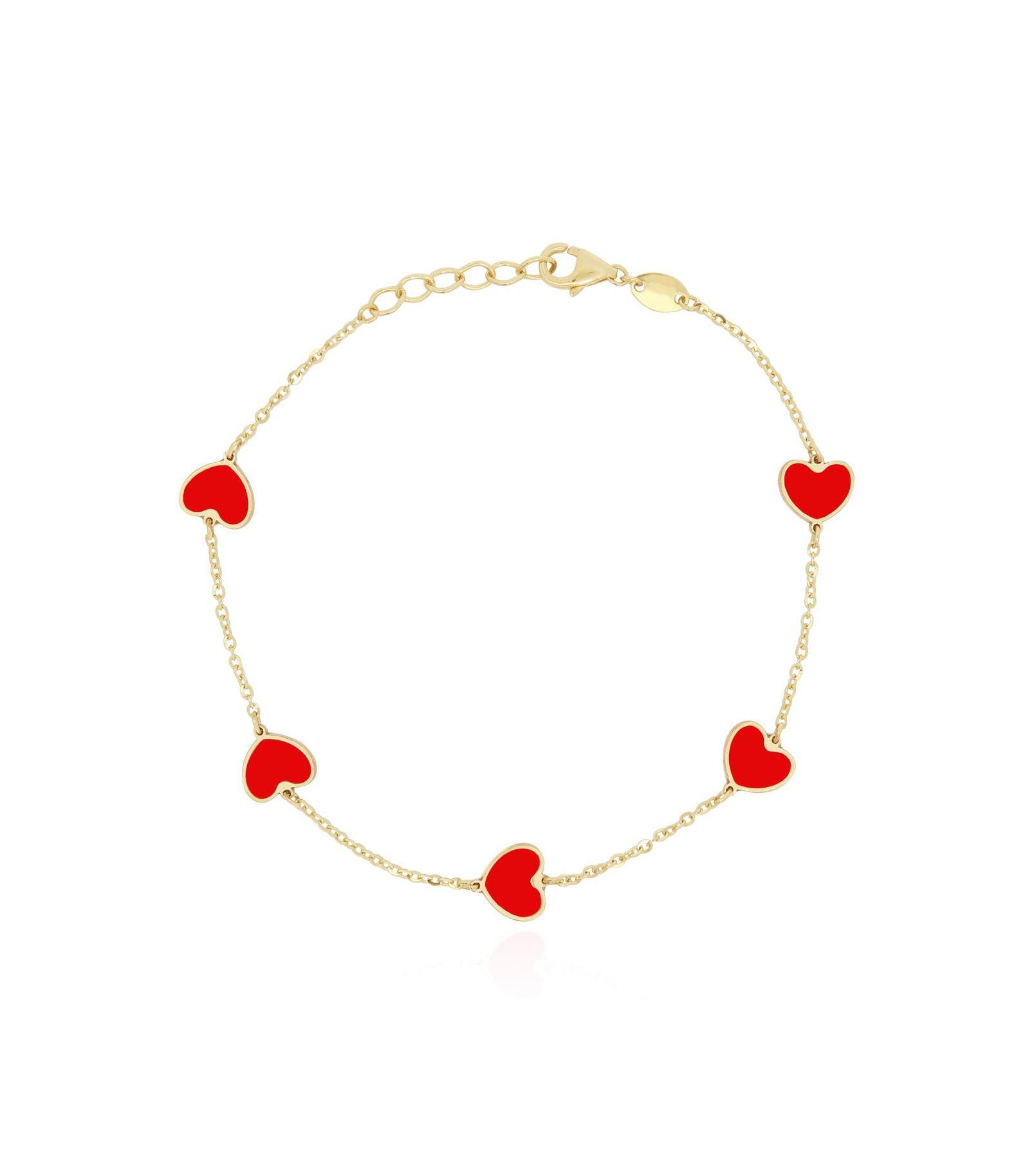 Браслет The Lovery Coral Heart Station из золота 14K