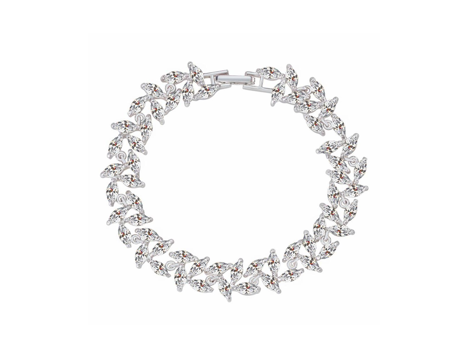 Браслет Dloria Tennis с камнями Marquise Cut Cubic Zirconia для женщин