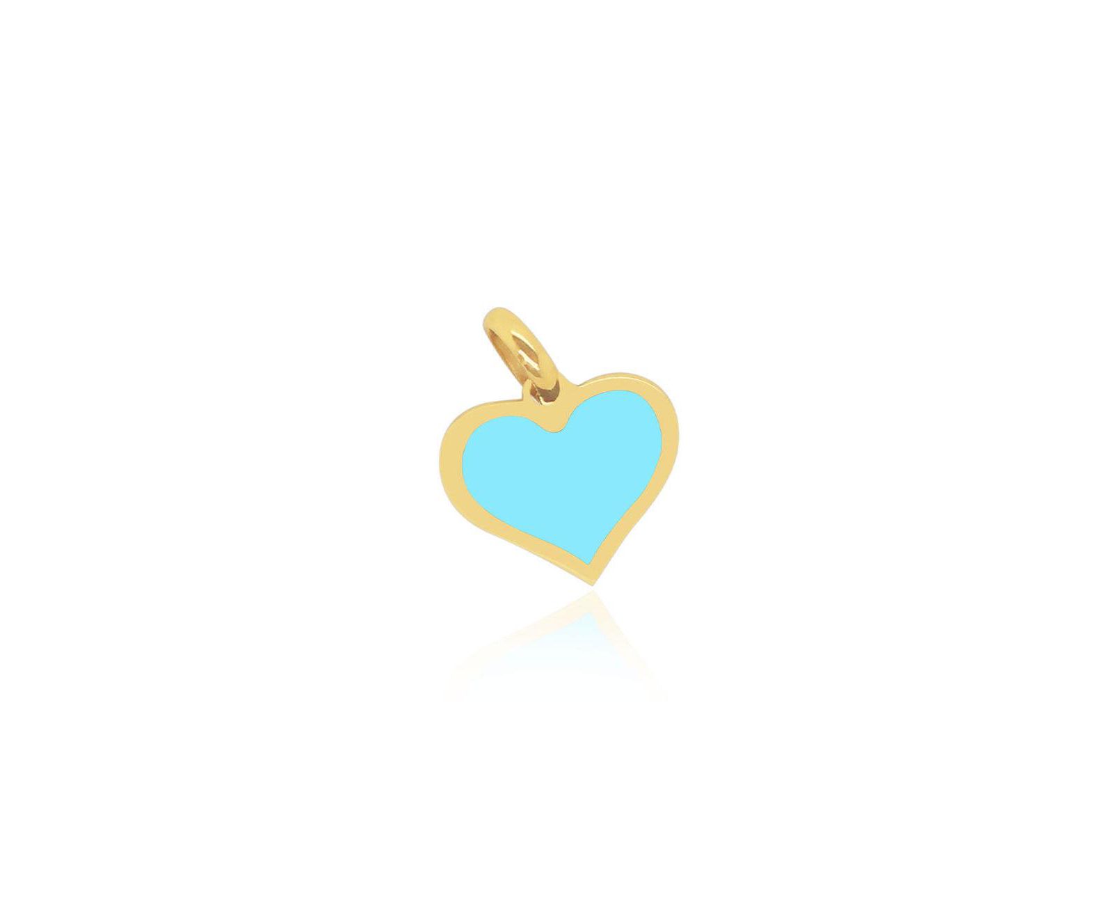 The Lovery Turquoise Heart Charm 14K Gold 10 millimeters