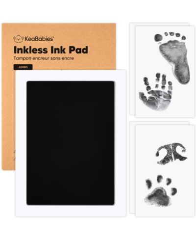KeaBabies 1pk Inkless Ink Pad for Baby Hand and Footprint Kit, Clean Touch Dog Paw, Dog Nose Print Kit, Baby & Pet Safe, Jumbo