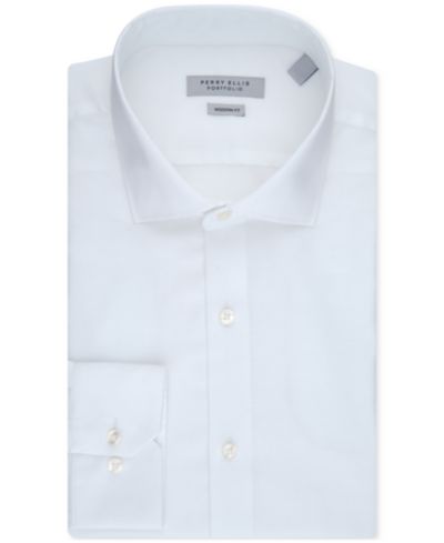 Perry Ellis Men's Modern-Fit Lux Twill Solid Dress Shirt