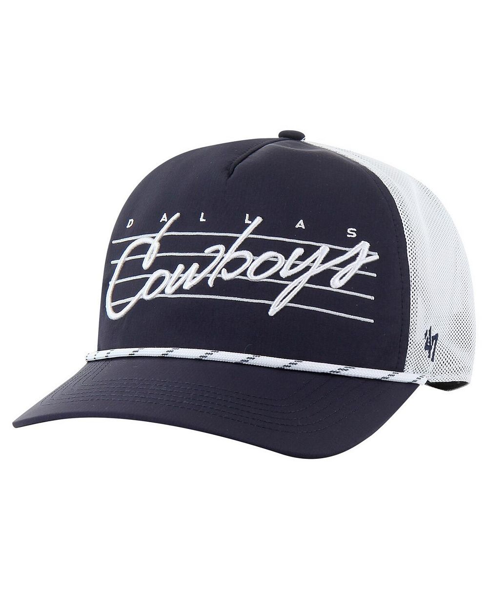Мужская кепка '47 Brand Navy/White Dallas Cowboys Downburst Relaxed Hitch Trucker Adjustable