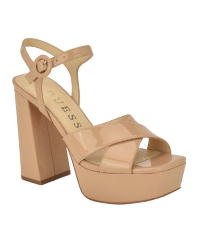 GUESS Women's Vallenn Platform Block Heel Dress Sandals